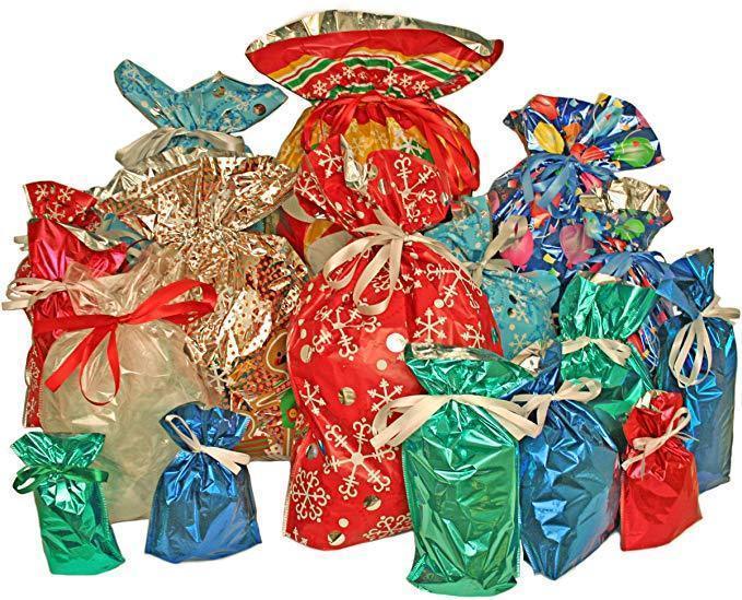 HOLIDAY SAVINGS! 50% OFF: DRAWSTRING CHRISTMAS GIFT BAGS