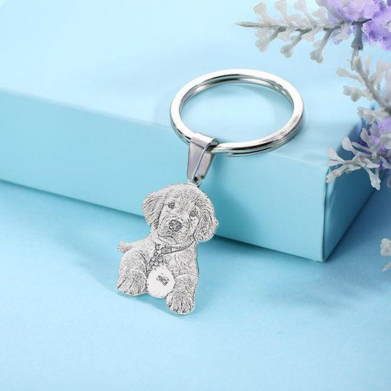 ENGRAVED PHOTO KEYCHAINS WITH YOUR BELOVED PET