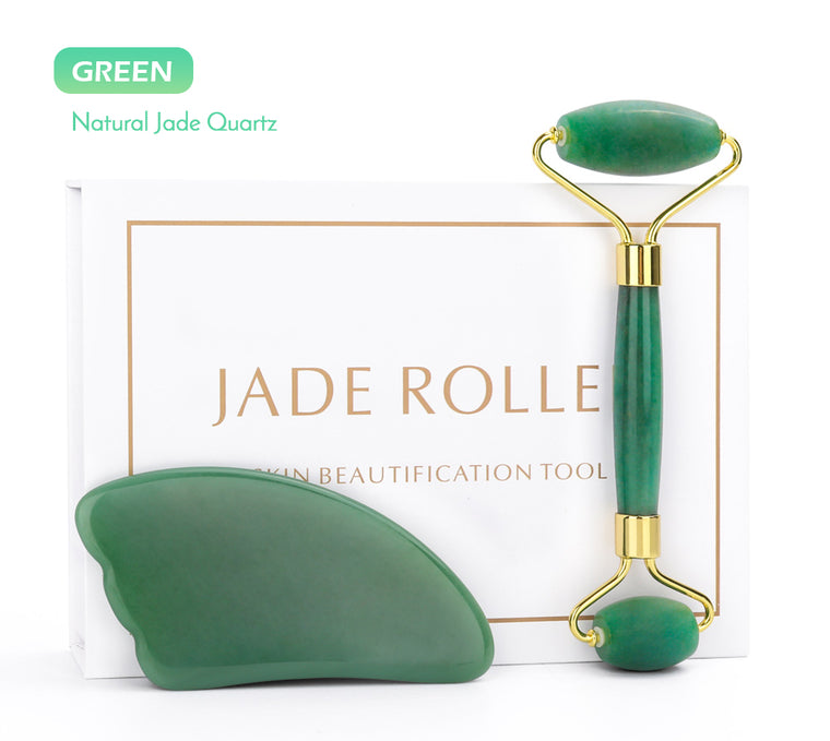 Natural Facial Beauty Massage Tool Jade Roller Face Thin massager