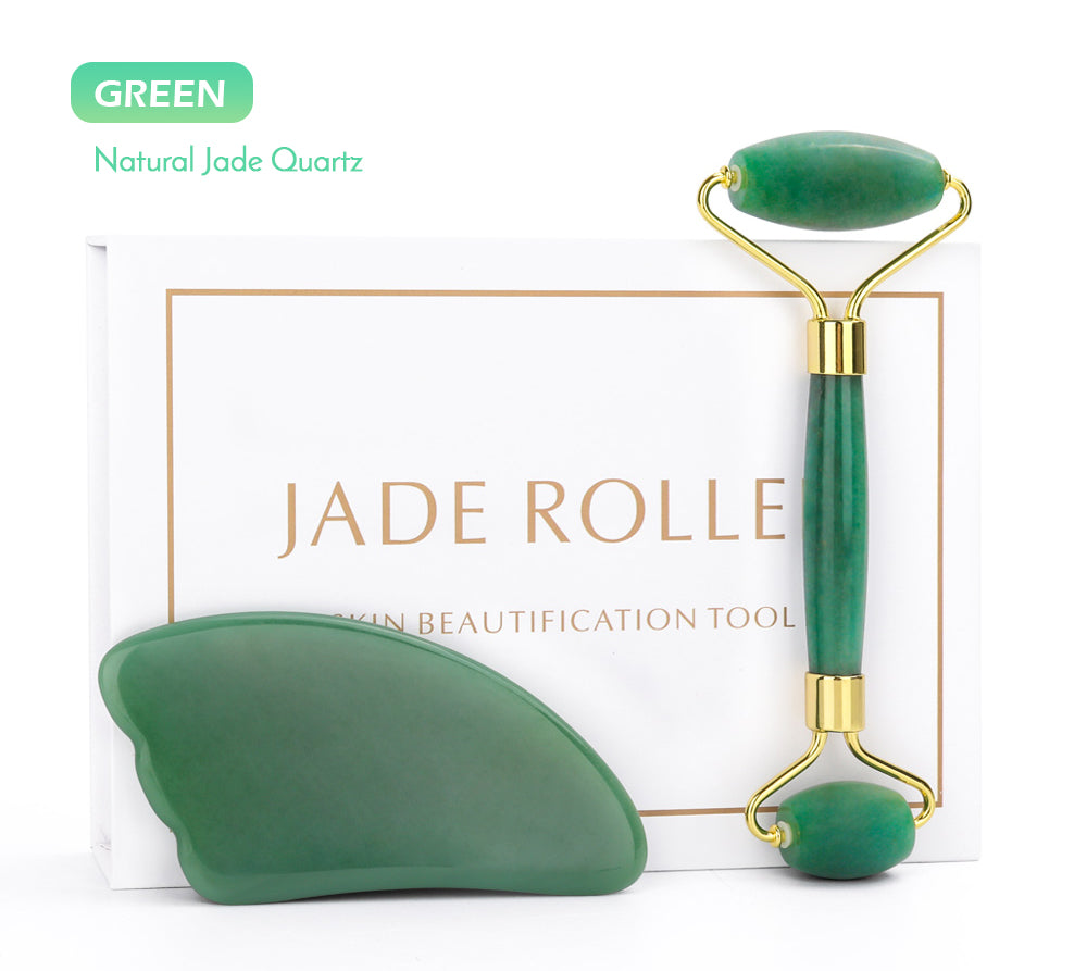 Natural Facial Beauty Massage Tool Jade Roller Face Thin massager