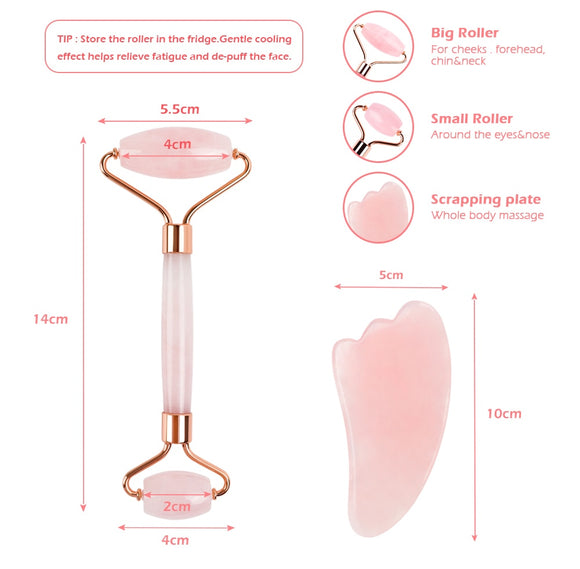 Natural Facial Beauty Massage Tool Jade Roller Face Thin massager