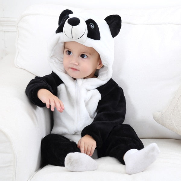 Baby Cartoon Hooded Jumpsuit