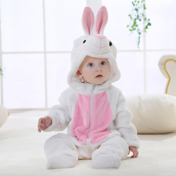 Baby Cartoon Hooded Jumpsuit
