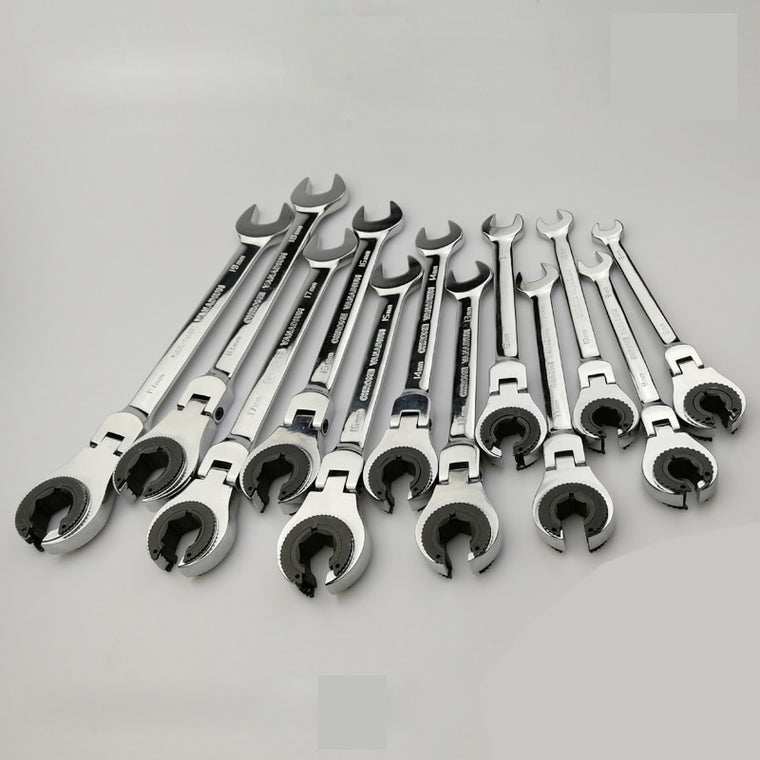 CONVENIENT TUBING RATCHET WRENCH WITH FLEXIBLE HEAD - RELIABLE & EASY TO USE