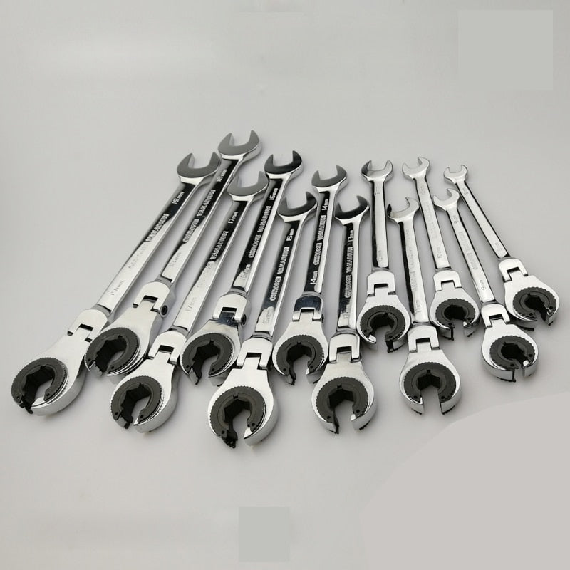 CONVENIENT TUBING RATCHET WRENCH WITH FLEXIBLE HEAD - RELIABLE & EASY TO USE